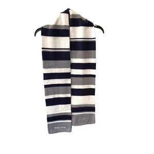 Signal Pukka Knit Scarf Navy Blue White Stripes New NWT One Size
